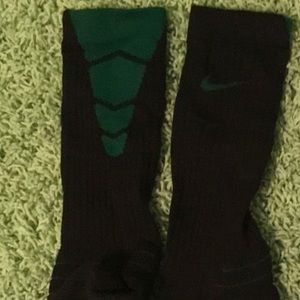 Black and green Nike football socks